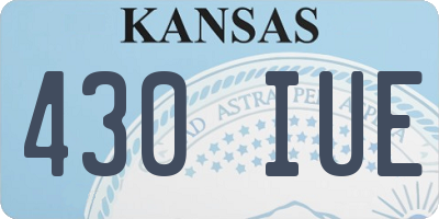 KS license plate 430IUE