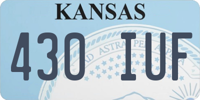 KS license plate 430IUF