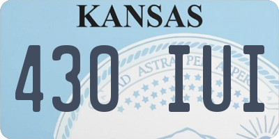 KS license plate 430IUI