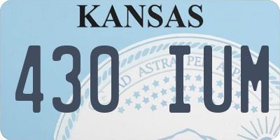 KS license plate 430IUM