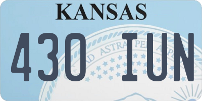 KS license plate 430IUN