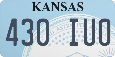 KS license plate 430IUO
