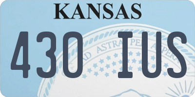 KS license plate 430IUS