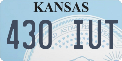 KS license plate 430IUT