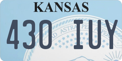 KS license plate 430IUY