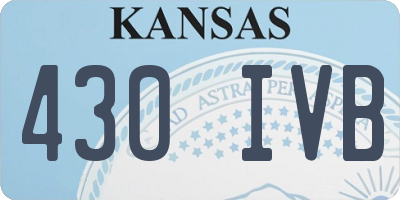 KS license plate 430IVB