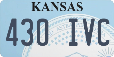 KS license plate 430IVC
