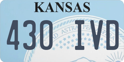 KS license plate 430IVD