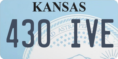 KS license plate 430IVE