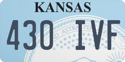 KS license plate 430IVF