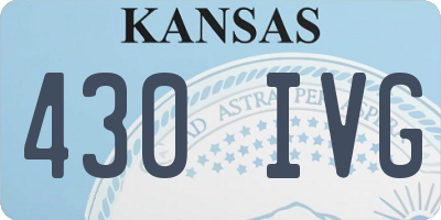KS license plate 430IVG