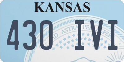 KS license plate 430IVI