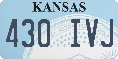 KS license plate 430IVJ