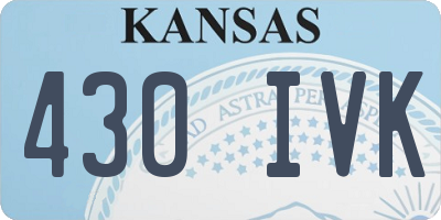 KS license plate 430IVK