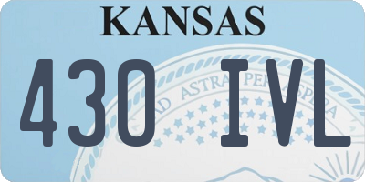 KS license plate 430IVL