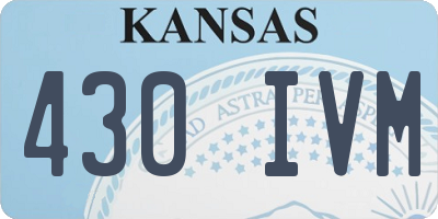 KS license plate 430IVM