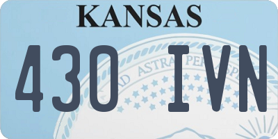 KS license plate 430IVN