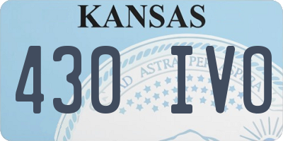KS license plate 430IVO