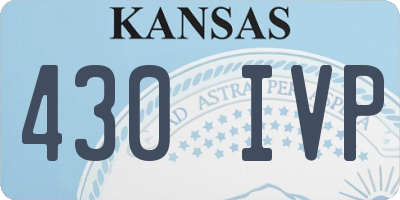 KS license plate 430IVP