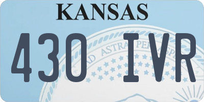 KS license plate 430IVR