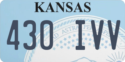 KS license plate 430IVV