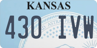 KS license plate 430IVW