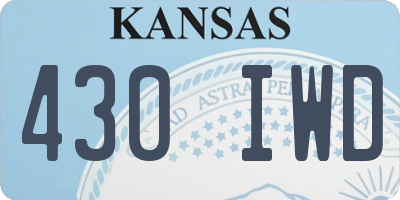 KS license plate 430IWD