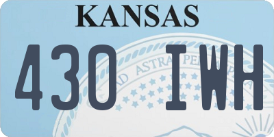 KS license plate 430IWH