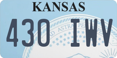 KS license plate 430IWV