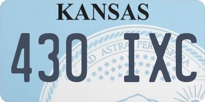 KS license plate 430IXC
