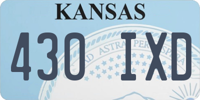 KS license plate 430IXD