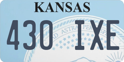 KS license plate 430IXE