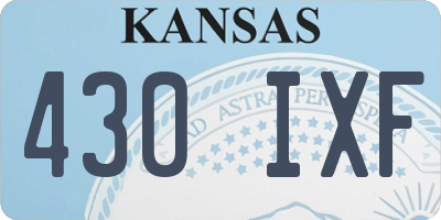 KS license plate 430IXF