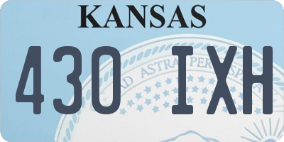 KS license plate 430IXH