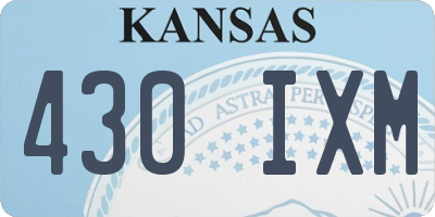 KS license plate 430IXM