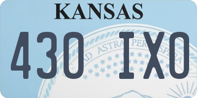 KS license plate 430IXO
