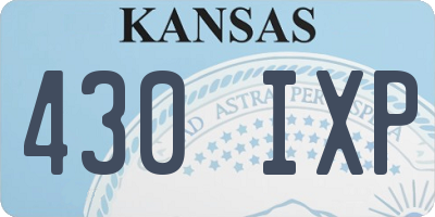 KS license plate 430IXP