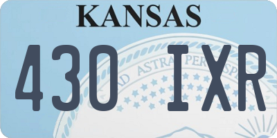 KS license plate 430IXR