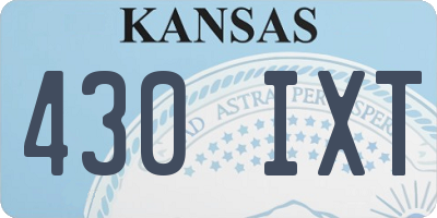 KS license plate 430IXT