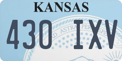 KS license plate 430IXV