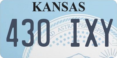 KS license plate 430IXY