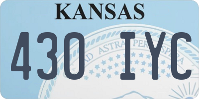 KS license plate 430IYC