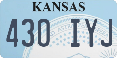KS license plate 430IYJ