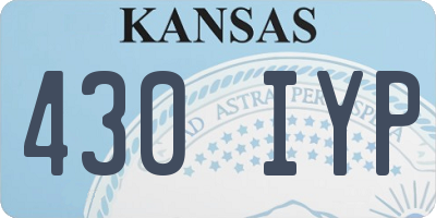 KS license plate 430IYP