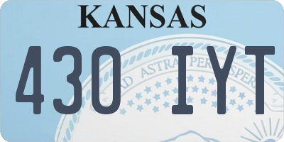 KS license plate 430IYT
