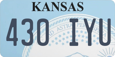 KS license plate 430IYU
