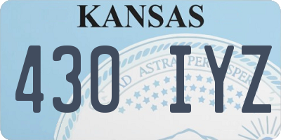 KS license plate 430IYZ