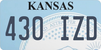 KS license plate 430IZD