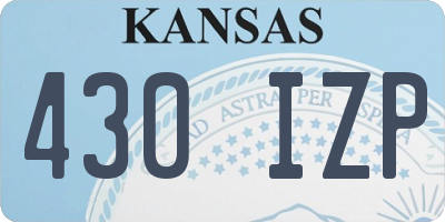 KS license plate 430IZP