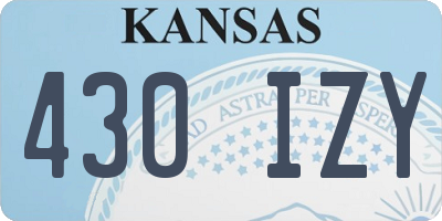 KS license plate 430IZY